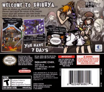 World Ends with You, The (USA) box cover back